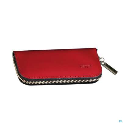 Canal Etui/4-teilig Reissverschluss Rindspaltleder Rot 5381- 1st, A-Nr.: 4787451 - 01