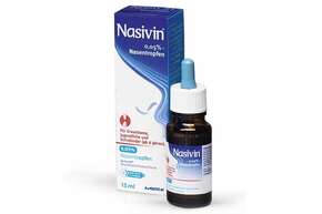 Sie sehen eine Packung Nasivin Nasentropfen 0,05%, Produktbild: 01 Nasivin Nasentropfen 0,05%, A-Nr.: 4457400 - 01