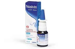 Sie sehen eine Packung NASIVIN Dosierspray 0,05%, Produktbild: 01 NASIVIN Dosierspray 0,05%, A-Nr.: 4457417 - 01