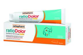 Sie sehen eine Packung ratioDolor Diclofenac Schmerzgel 2 % Gel, Produktbild: 01 ratioDolor Diclofenac Schmerzgel 2 % Gel, A-Nr.: 4982974 - 01