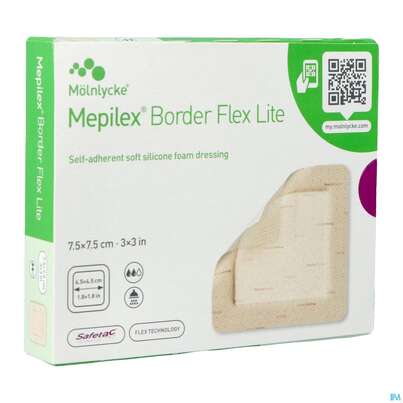 Wundverband Mepilex Silikon Border/flex/lite 7,5x 7,5cm 5st, A-Nr.: 3067849 - 03