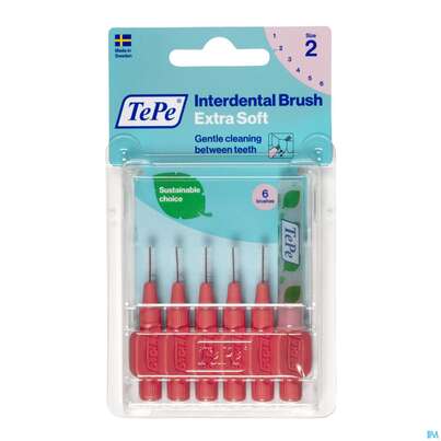 Tepe Interdentalbuersten Extra Weich 0,5mm Hellrot 6st, A-Nr.: 3995762 - 02